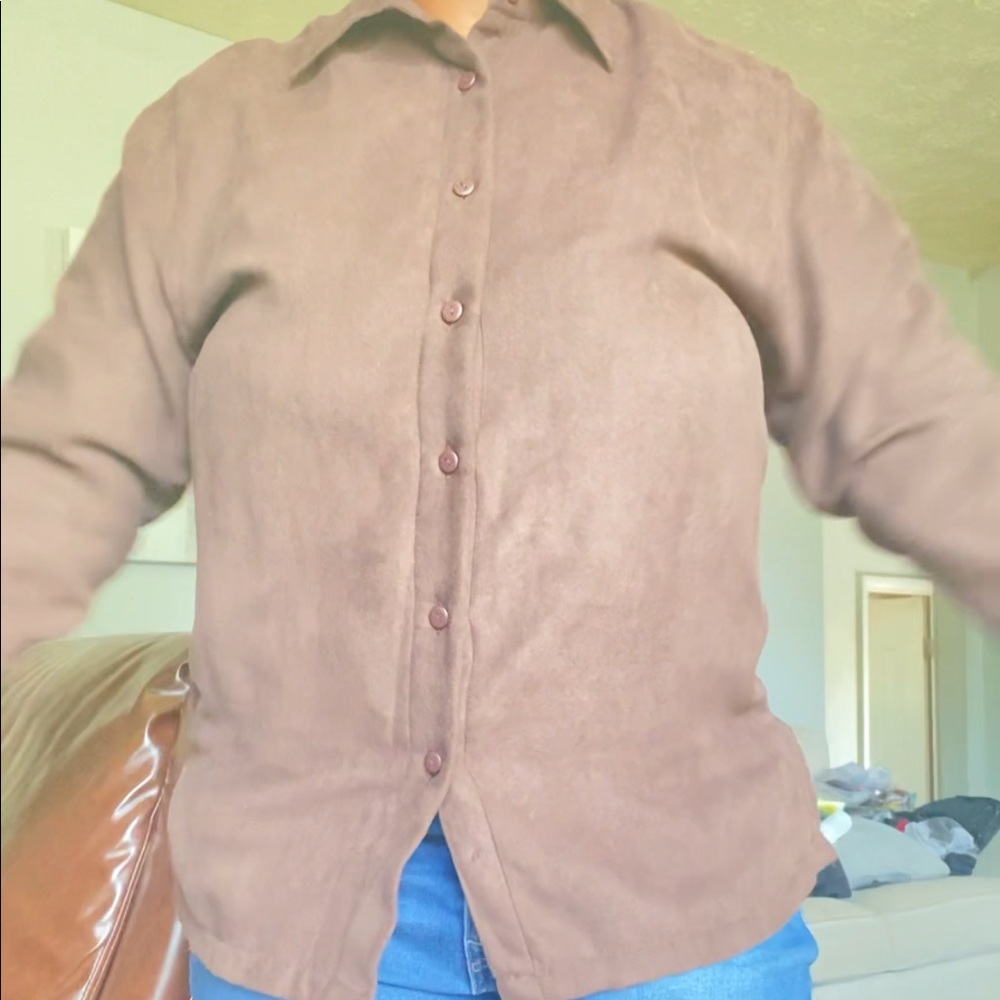 Brown Button down shirt